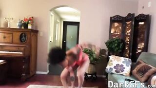 Hot ebony Honey Gold banged hard and deep by boyfriend POV