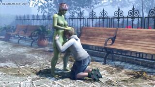 3D Shemale Zombie fucks a Guy - 3D Tranny Futanari Animation