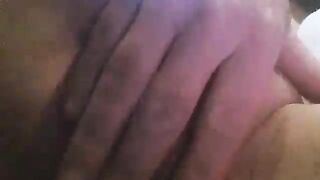 Rubbing my shaved pussy till orgasm