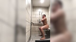 Tyler Shay Masturbates in Public Gym Shower
