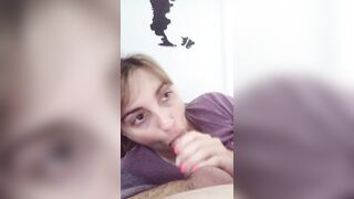 cock sucking with blooper at the end, funny video