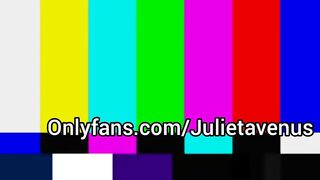 Julieta Venus uses a fan's toy in her tight vagina
