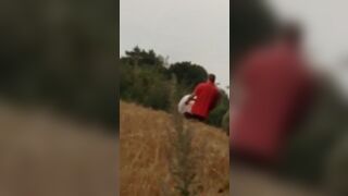 Danish couple caught fucking on highway