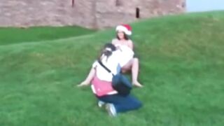 stacey west 18 yo naked walk at a castle uk