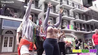 Women showing Ass, Tits and Pussy in Public during Mardi Gras 2019