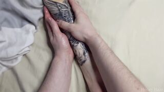 STEPDAUGHTER HAND MASSAGE TURNS INTO A HANDJOB. HONEY HAZE