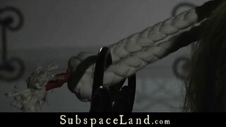 Top hot blonde tied and blindfoled for wild fuck