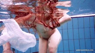 Polish hottie Marketa naked in the pool