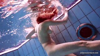 Polish hottie Marketa naked in the pool