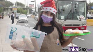 On the eve of Christmas, Latina streetwalker gets her piece of meat