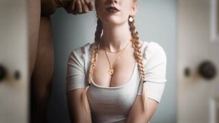 jerked off thick cum in her mouth - clothedpleasures