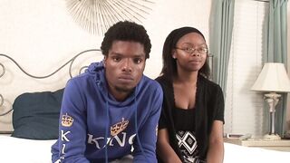 Amateur ebony chick gets fucked hard by her boyfriend