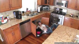 The Plumber Gets His Pipe Cleaned by Teen Bambi Brooks