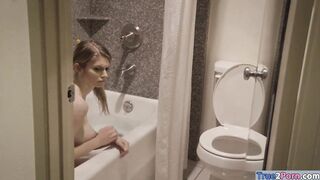 Busty babe fucked by nasty delivery boy