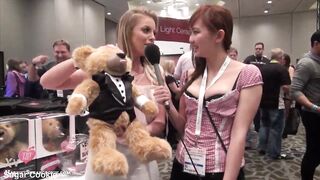 Britney Amber with TeddyLoveBear at AE Expo