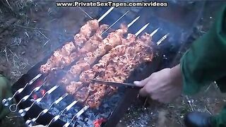 Arranged a couple hard sex after a picnic