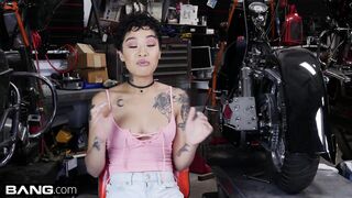 BANG Confessions: Honey Gold Quivers As She Cums On A Motorcycle