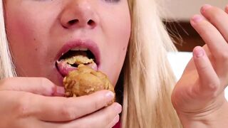 Laela and Hayden are teen lesbians who fuck in the kitchen