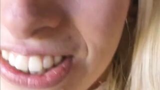 Blond frans sletje stevig afheneukt