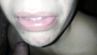 Fucking bitch swallows the guasca (swallows milk)