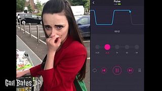 Preview: Public remote vibrator play and sex on balcony