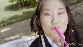 Exchange student gets fucked by her teacher