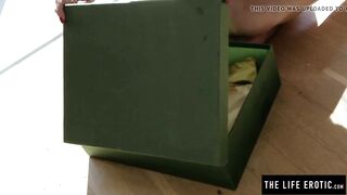 Big tits, big black dildo, big wet orgasm