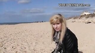 shy blonde teen first porn casting