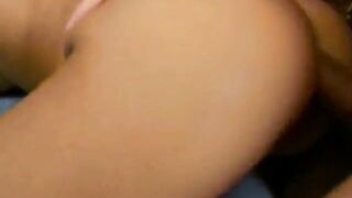 Dude with mustache fucks sexy petite college chick