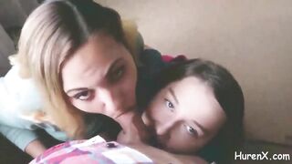 two german bitches give a incredible blowjob