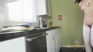 AuntJudys - 43yo MILF Sable gets herself off in the Kitchen (AJ Classics)