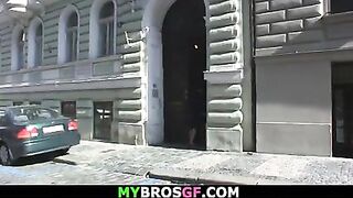 Brothers girlfriend spreads legs for cheating sex