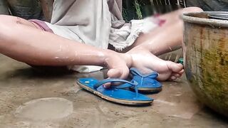 Sexy washing of my girlfriend