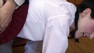 Schoolgirl smacked
