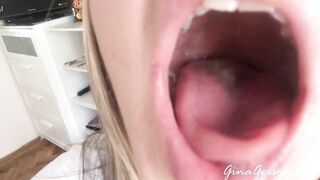 Tongue saliva throat fetish