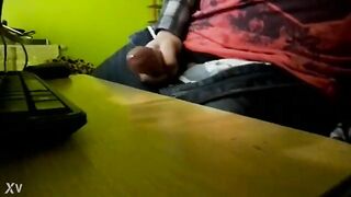 Young man plays
