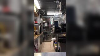 brunete bikini barista lingerie ass