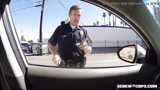 CAUGHT! Black girl gets busted sucking off a cop during rally!
