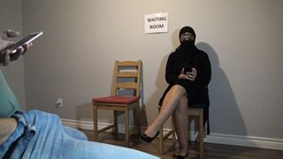 Arab wife got mad at me - I flashed and masturbated my dick in front of her