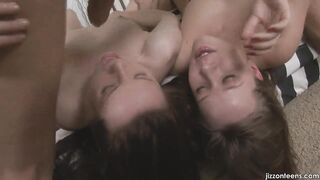 JizzOnTeens.com - Teen sluts practicing oral skills