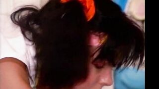 Retro action with brunette teen pounded by a big strong cock