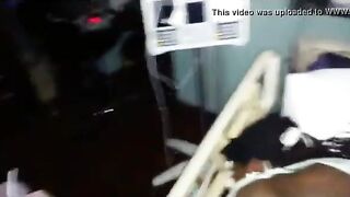 Ebony babe takes bbc in hospital after