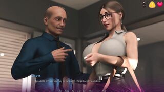3d Game - THE OFFICE - Gameplay #17 Lustful Chick Anal Fuck toy with Boss