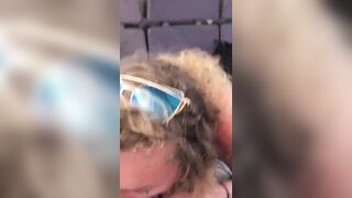 Angel Emily public blowjob in the train and cumswallowing !!