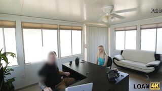 LOAN4K. Obligor takes money lender's pistol in her pussy on purpose