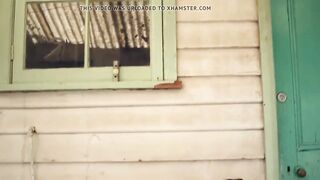 Natural Hairy Girl Pissing Outside
