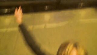 2 German Bitchs suck a lucky guy in the trainstation 2019