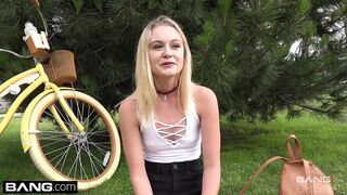 Kenzie Kai flashing her tiny tits in public