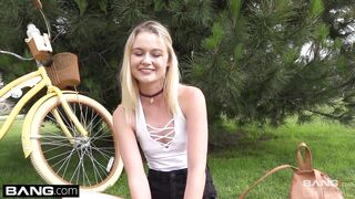 Kenzie Kai flashing her tiny tits in public