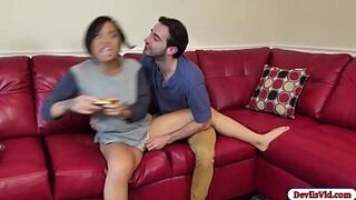 Cute Asian fucks bf and then squirts